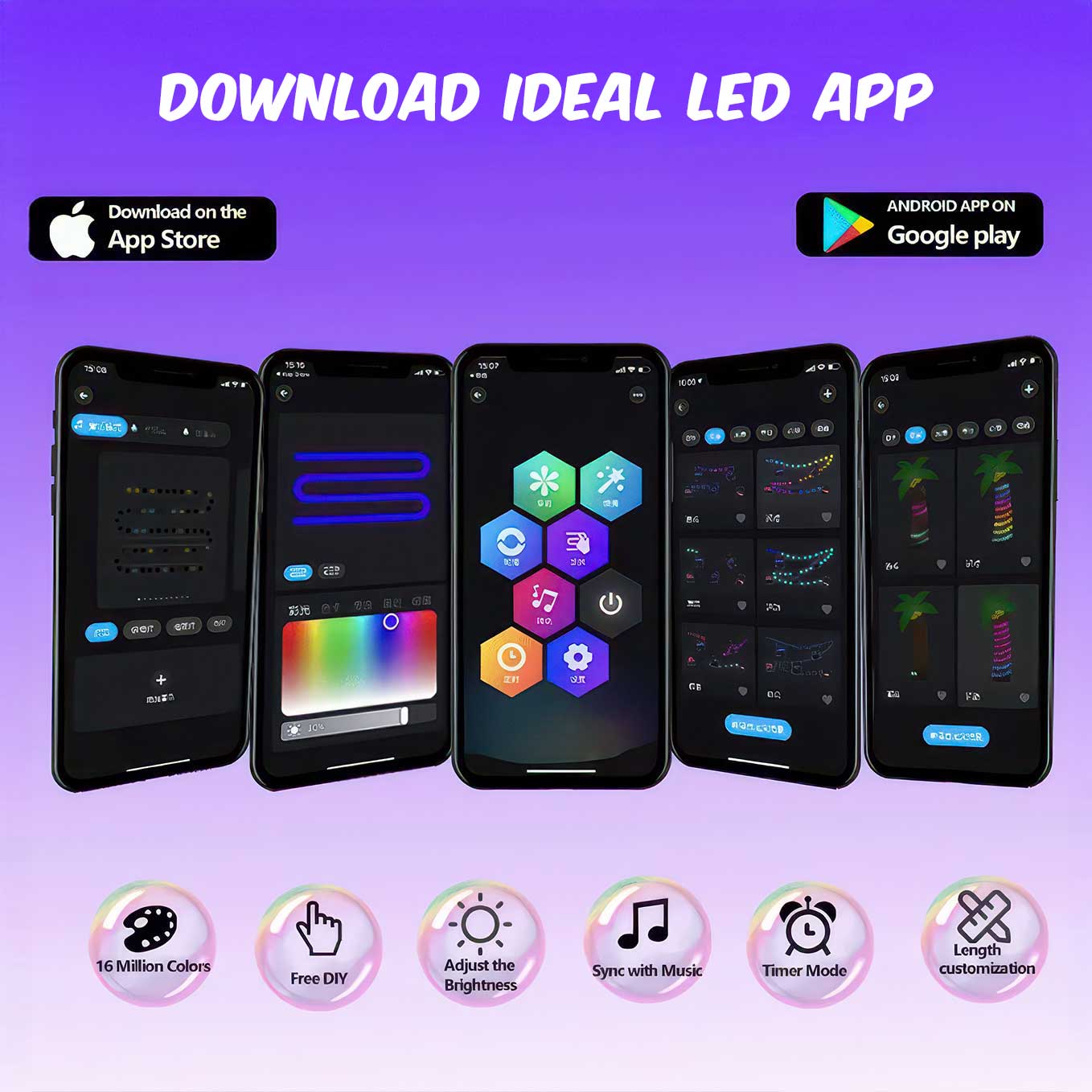 iDeal LED Bluetooth Christmas lights